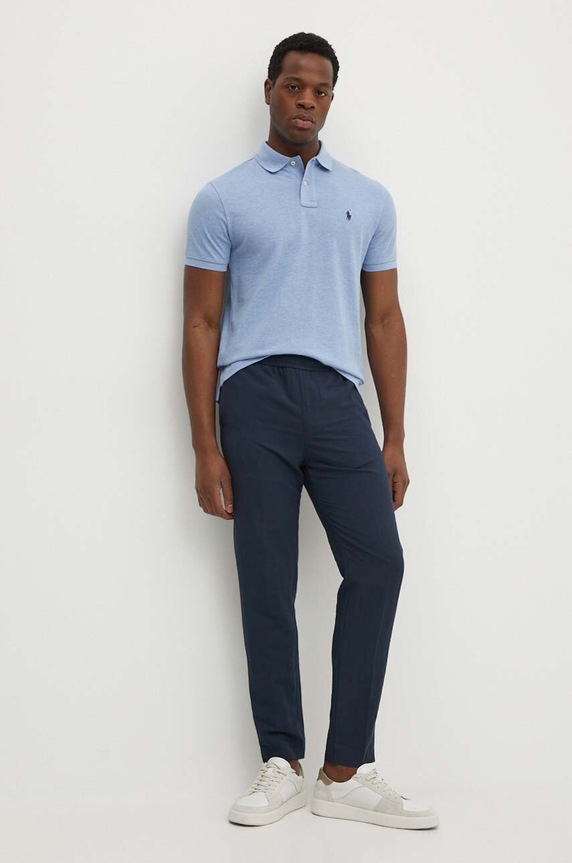 Polo Ralph Lauren polo bawełniane 710666998 niebieski SS26
