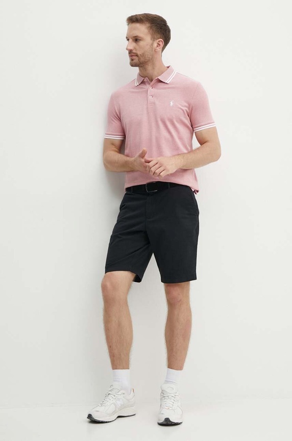 Polo tričko Polo Ralph Lauren 710941492 růžová AW24