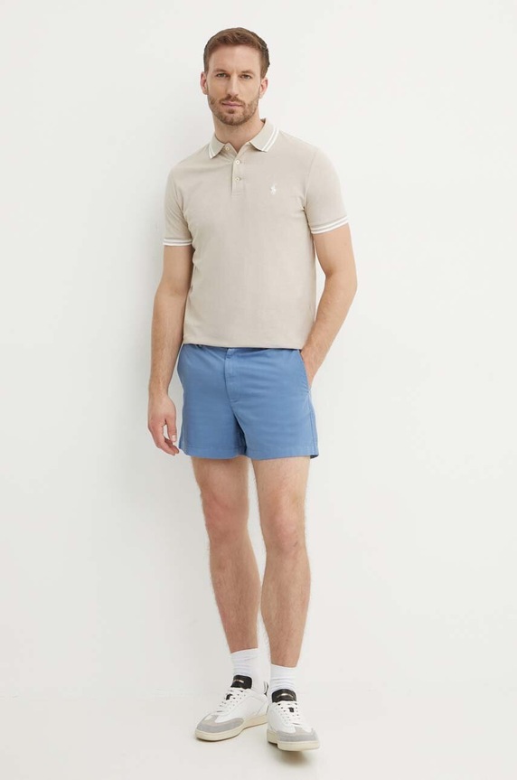 Polo tričko Polo Ralph Lauren 710941492 béžová AW24
