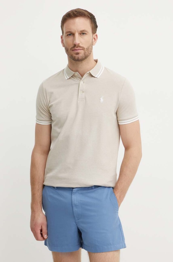 Polo tričko Polo Ralph Lauren béžová 710941492