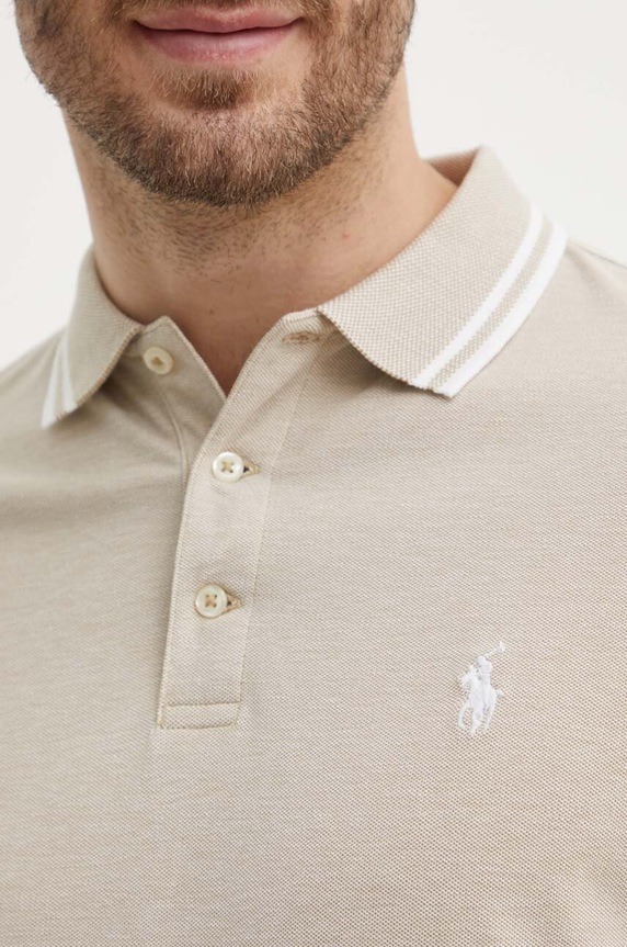 Polo tričko Polo Ralph Lauren 710941492 béžová