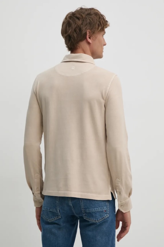 Odzież United Colors of Benetton longsleeve 3WG9U3026 beżowy