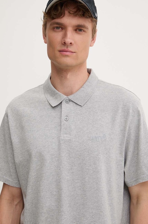 Levi's polo bawełniane szary A6735