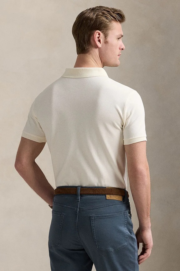 Bombažen polo Polo Ralph Lauren 710938137 bež SS25