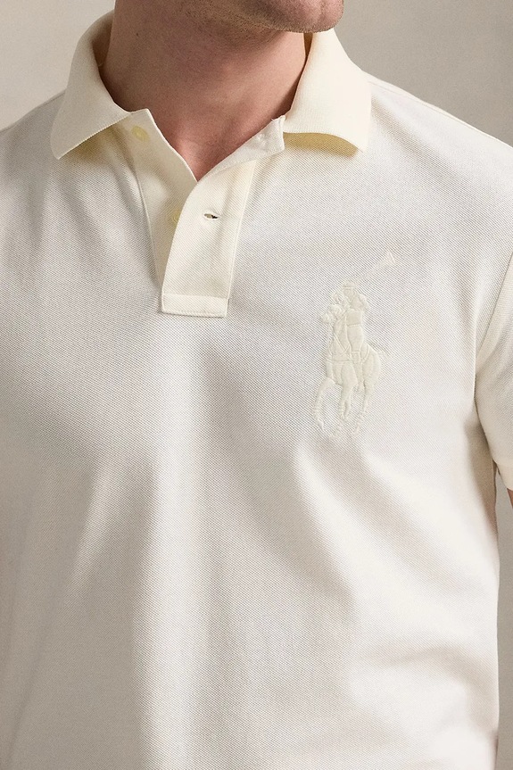 Bombažen polo Polo Ralph Lauren bež 710938137