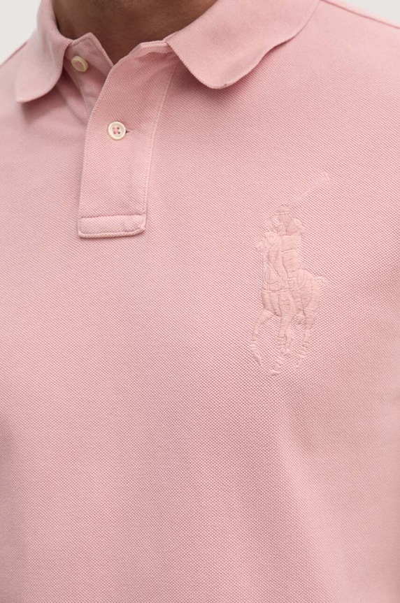 Pamučna polo majica Polo Ralph Lauren 710938137 roza