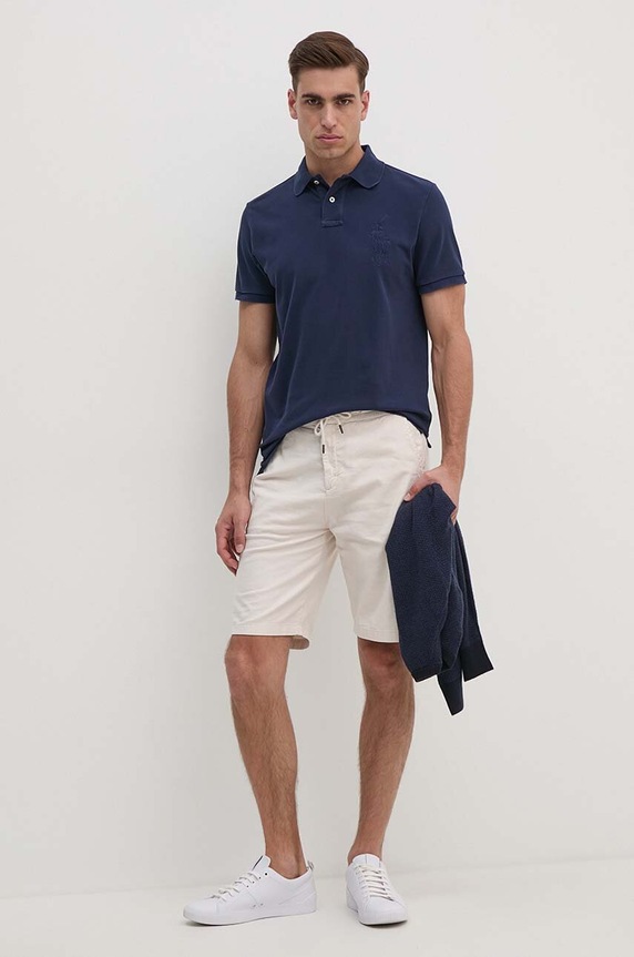 Polo Ralph Lauren cotton polo shirt 710938137 navy SS25