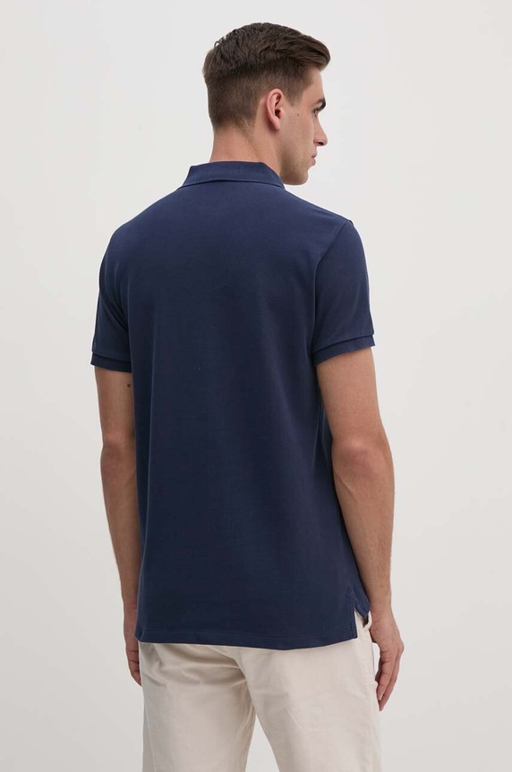 Ρούχα Βαμβακερό μπλουζάκι πόλο Polo Ralph Lauren 710938137 σκούρο μπλε