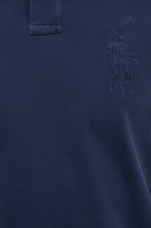 Βαμβακερό μπλουζάκι πόλο Polo Ralph Lauren 710938137 σκούρο μπλε
