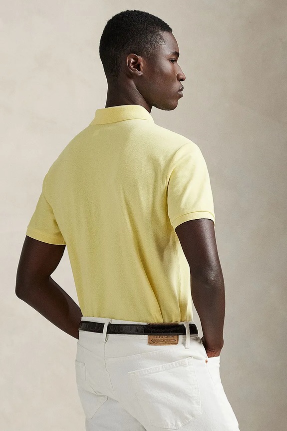 Polo Ralph Lauren Πόλο Ανδρικό βαμβάκι με ελαστάν 710941439 κίτρινο SS26