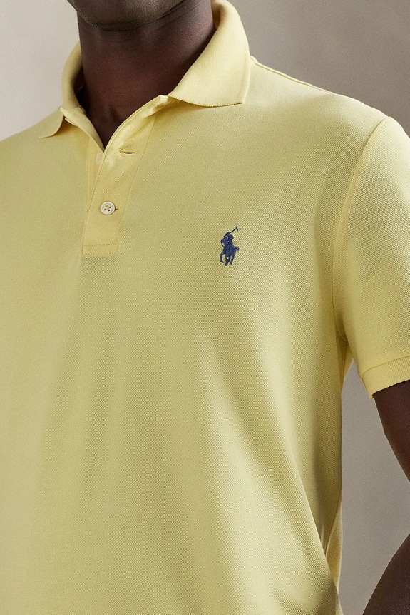 Polo Ralph Lauren Πόλο Ανδρικό βαμβάκι με ελαστάν κίτρινο 710941439