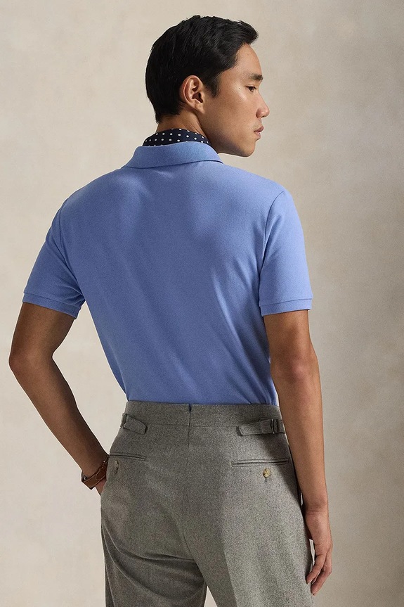 Polo Ralph Lauren πόλο ανδρικό βαμβακερό με ελαστάν 710941439 μπλε SS26