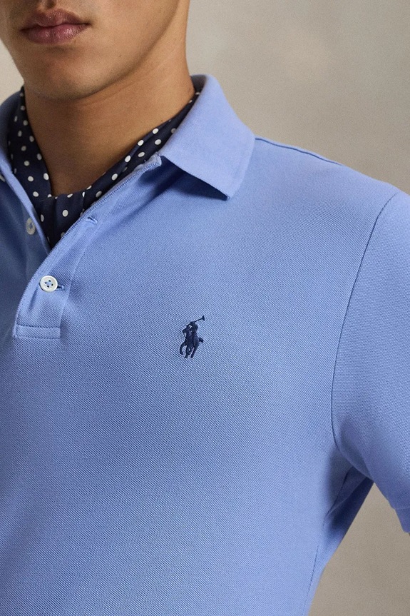 Polo Ralph Lauren πόλο ανδρικό βαμβακερό με ελαστάν μπλε 710941439
