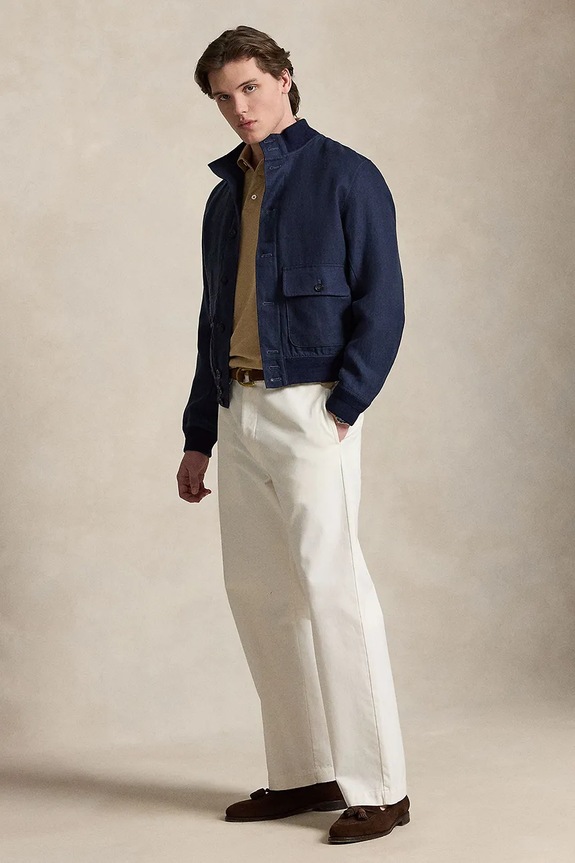 Odzież Polo Ralph Lauren polo męskie bawełniane z elastanem 710941439 beżowy