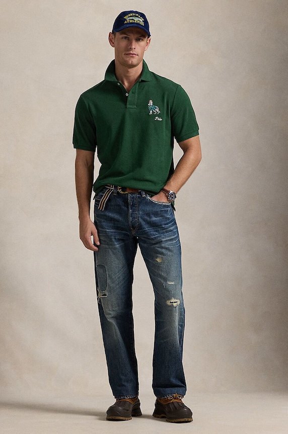 Clothing Polo Ralph Lauren cotton polo shirt 710953336 green