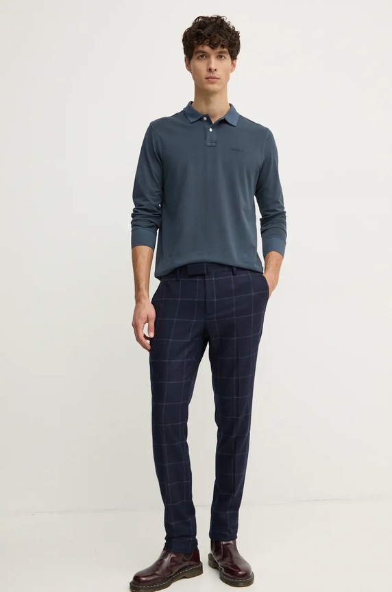 Pepe Jeans longsleeve bawełniany NEW OLIVER GD LS PM542213 niebieski SS25