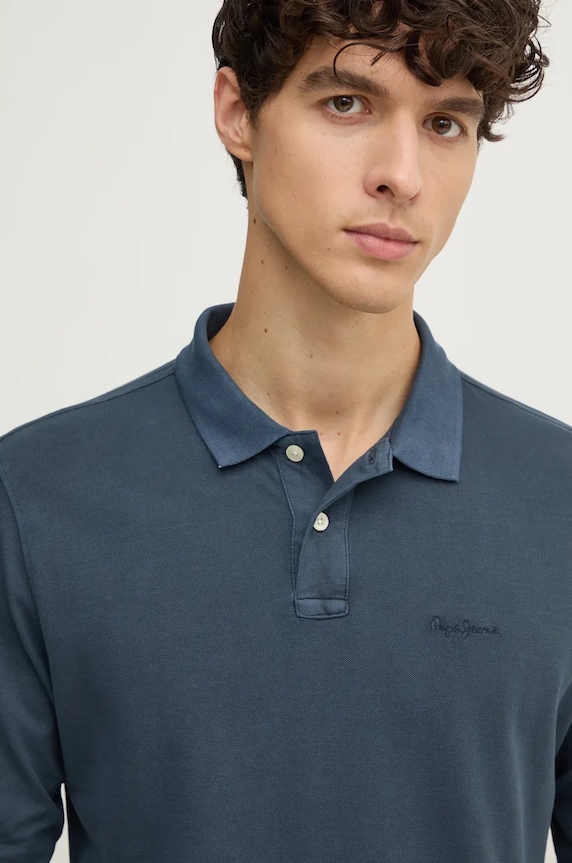 Pepe Jeans longsleeve bawełniany NEW OLIVER GD LS niebieski PM542213
