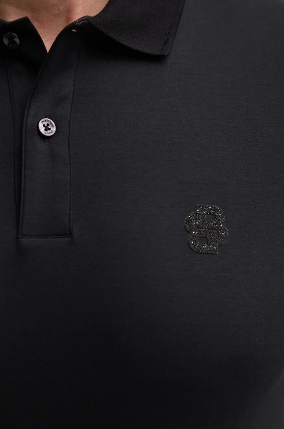 BOSS polo bawełniane 50527665 czarny