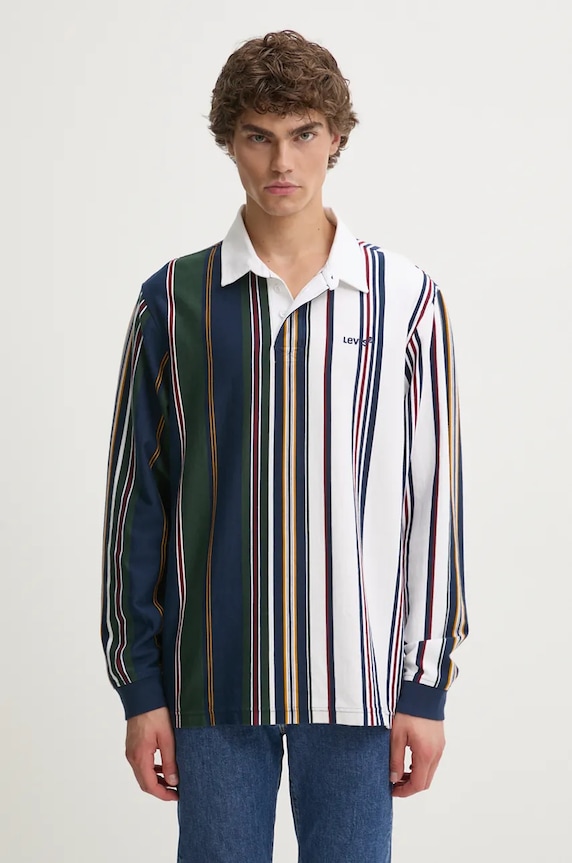 Levi's longsleeve din bumbac cu modele multicolor A4845