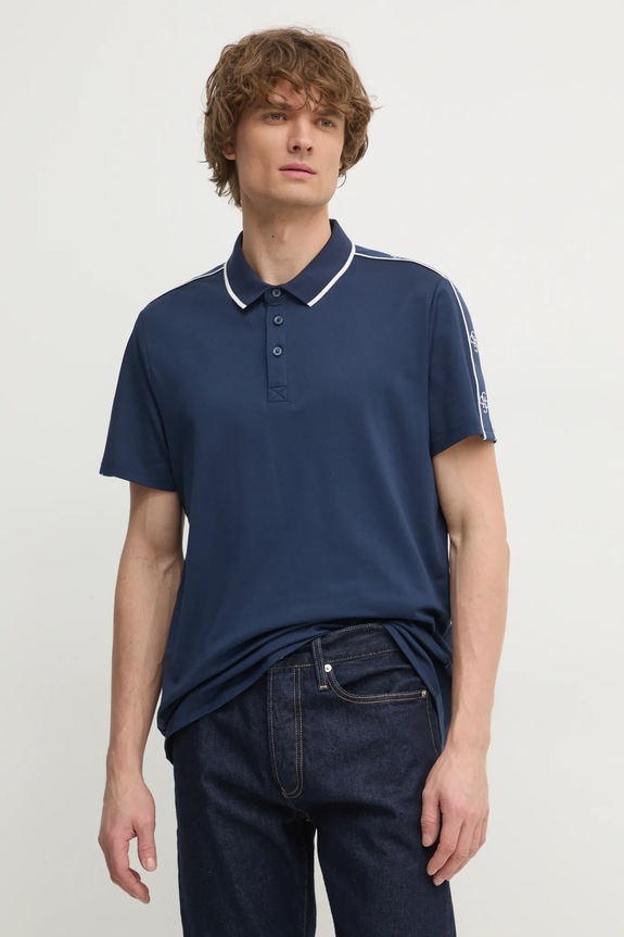 Polo majica Guess slim mornarsko plava M4YP40.KARS0