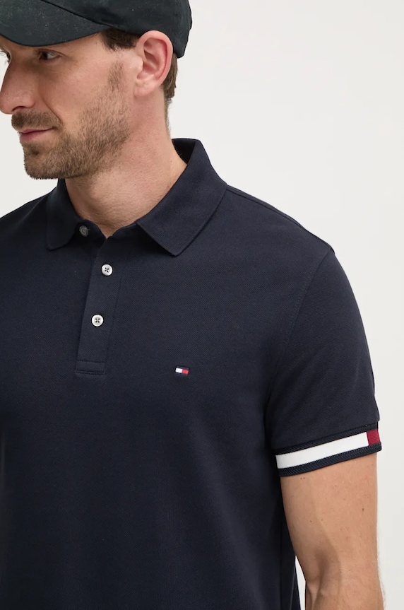 Polo tričko Tommy Hilfiger námořnická modř MW0MW33156