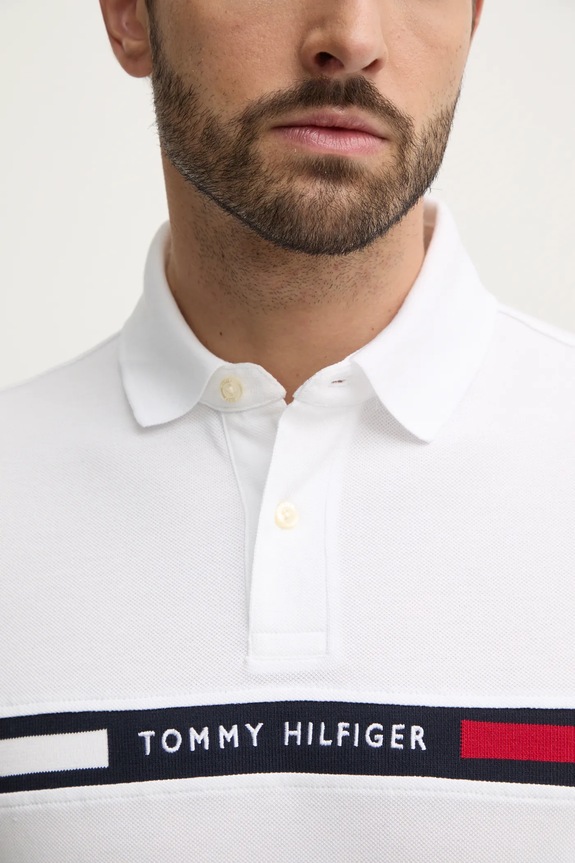 Tommy Hilfiger tricou polo MW0MW38130 alb