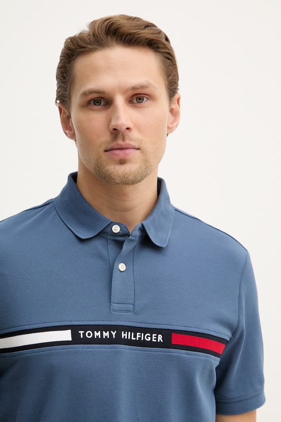 Polo tričko Tommy Hilfiger modrá MW0MW38130