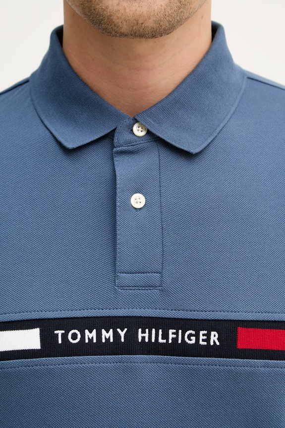 Polo tričko Tommy Hilfiger MW0MW38130 modrá
