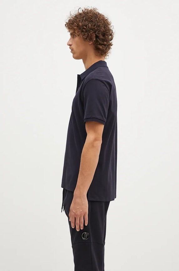 C.P. Company polo shirt Stretch Piquet Logo Polo 17CMPL065A005263W navy AW24