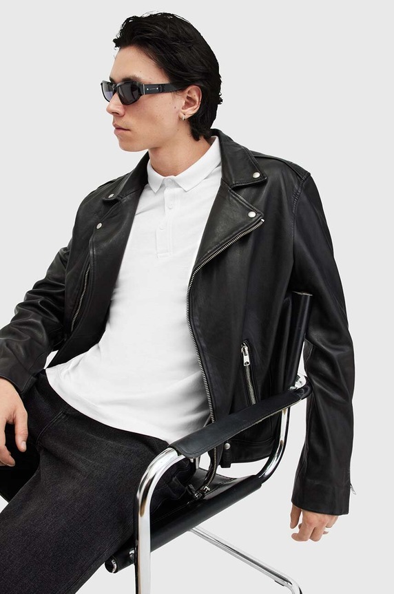 AllSaints polo bărbați din bumbac M075PB