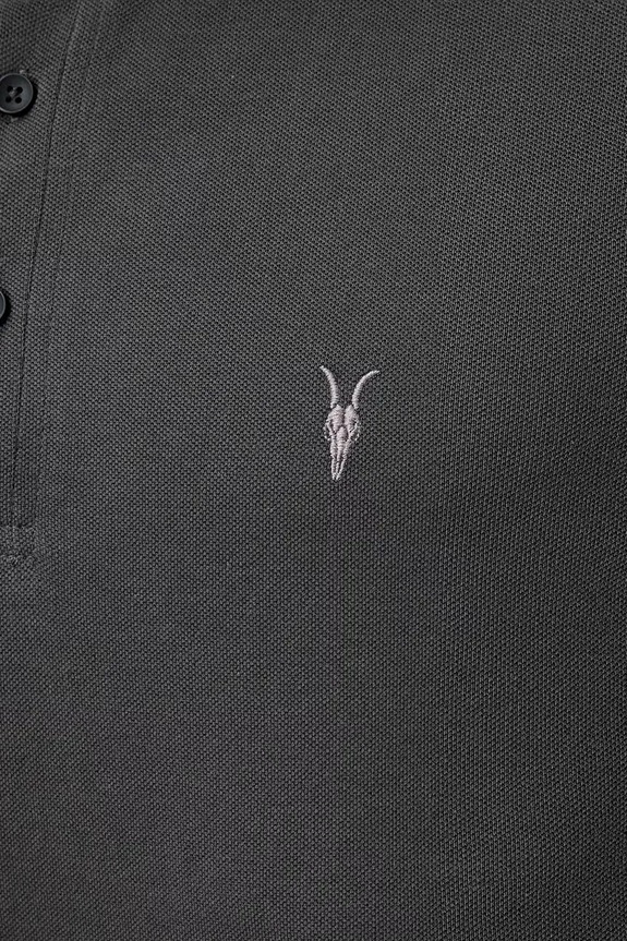 AllSaints поло мужское хлопковое M075PB серый