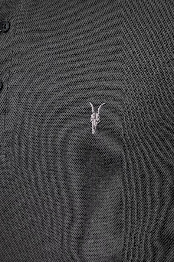 AllSaints поло мужское хлопковое M075PB серый