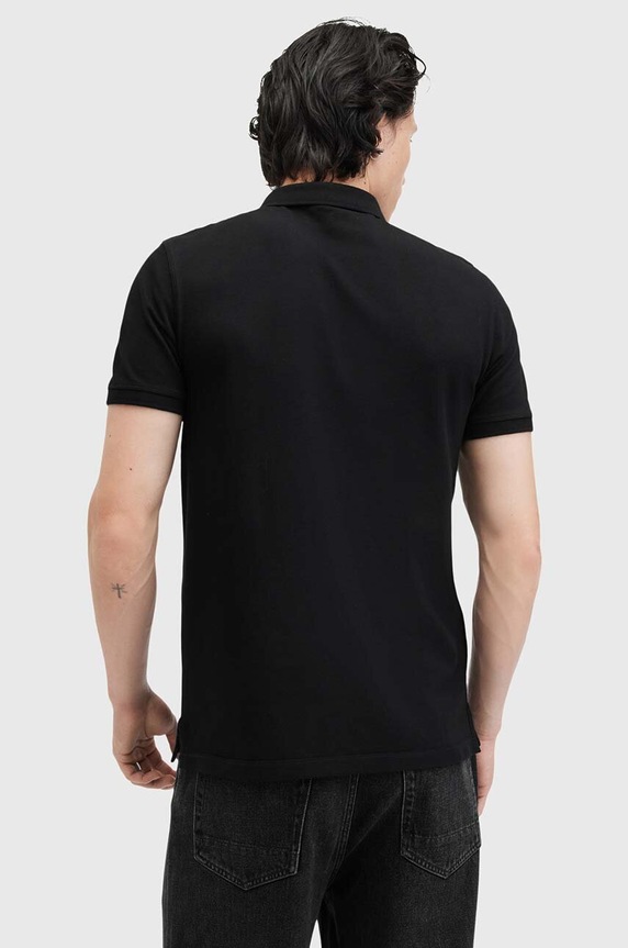 Odzież AllSaints polo męskie bawełniane M075PB czarny