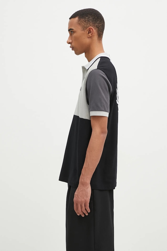 Fred Perry cotton polo shirt Beams Grid Design Fp Shirt SM7186.102 black AW24