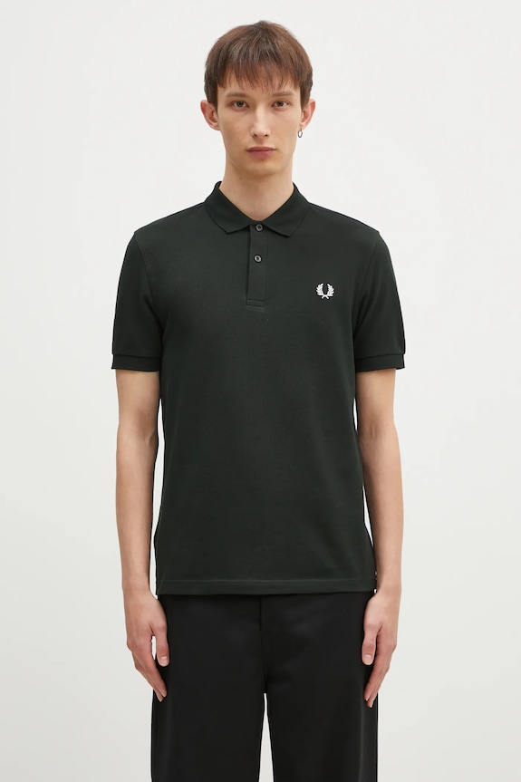 Bavlněné polo tričko Fred Perry regular zelená M6000.T50