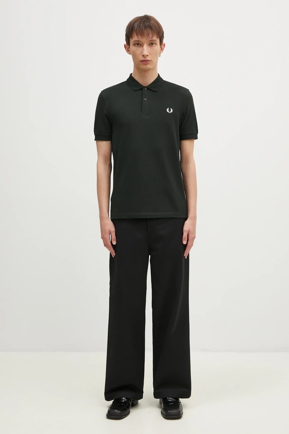 Bavlněné polo tričko Fred Perry M6000.T50 zelená