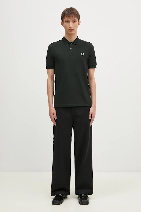 Bavlněné polo tričko Fred Perry M6000.T50 zelená