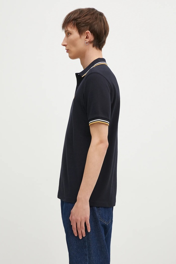 Fred Perry cotton polo shirt The Twin Tipped Shirt M3600.W53 navy AA00