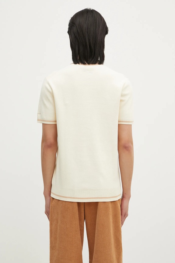 Oblečení Bavlněné polo tričko Filling Pieces Knit Polo 80713666003 béžová