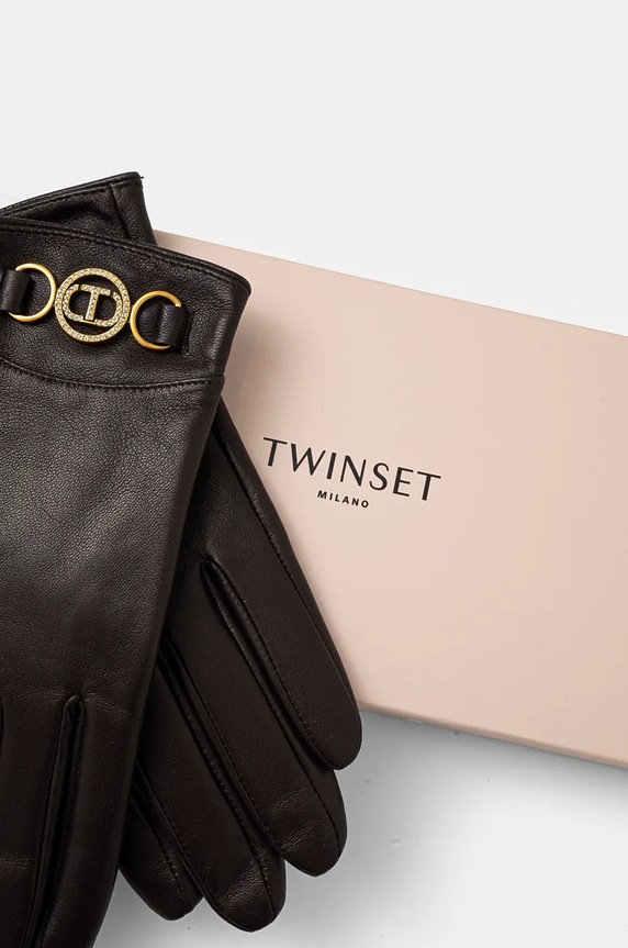 Аксесоари Кожени ръкавици Twinset 242TO5170 кафяв