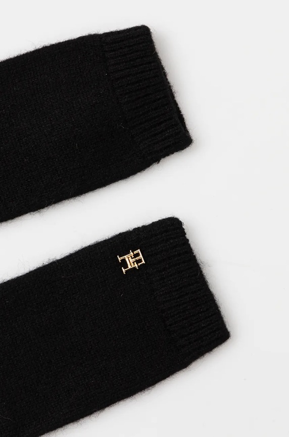 Tommy Hilfiger rękawiczki kaszmirowe AW0AW16658 czarny AW24