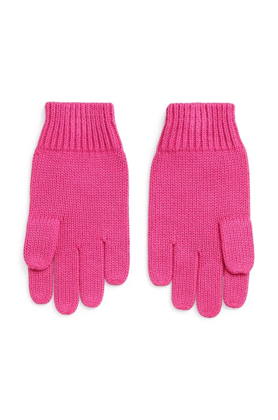 Polo Ralph Lauren manusi de bumbac pentru copii 313950737001 roz AW24
