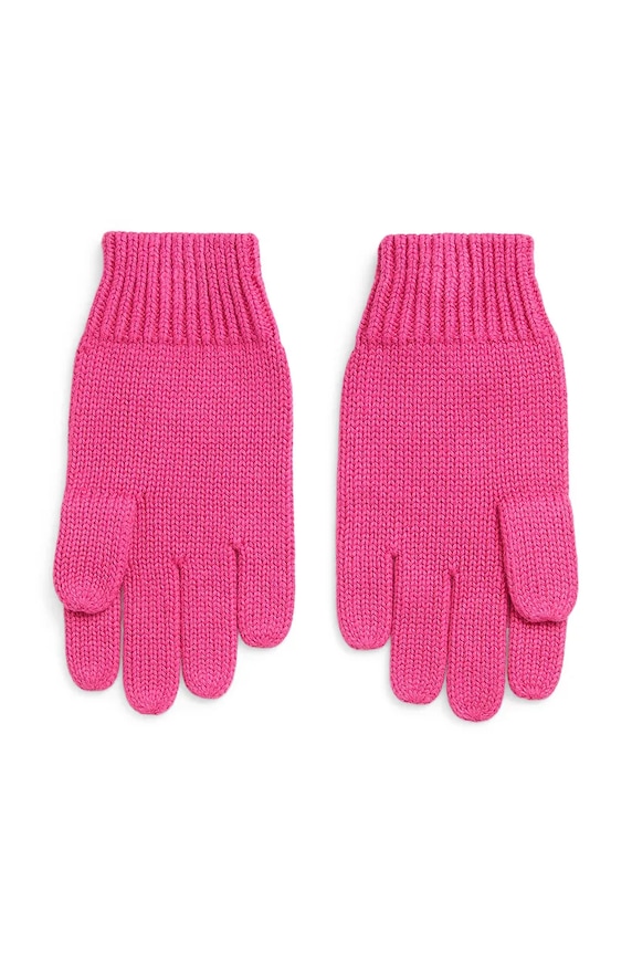 Polo Ralph Lauren manusi de bumbac pentru copii 313950737001 roz AW24