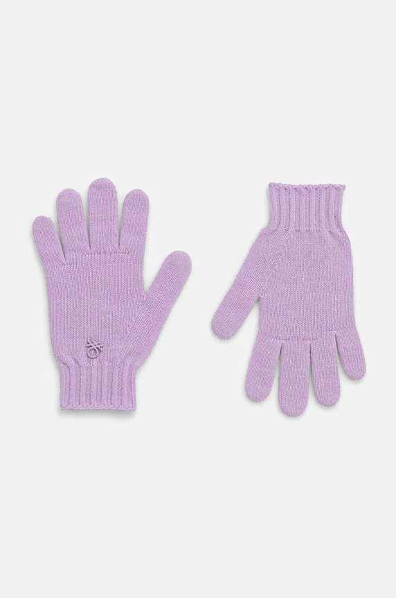 Dětské vlněné rukavice United Colors of Benetton vlna fialová 1244CG00M.G.Seasonal