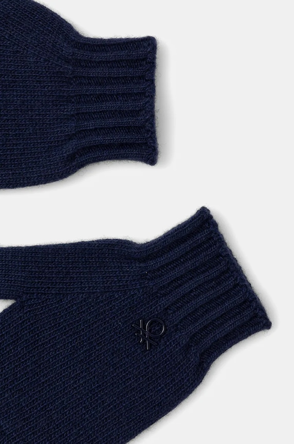 Παιδικά μάλλινα γάντια United Colors of Benetton 1244CG00M.G.Seasonal σκούρο μπλε AW24