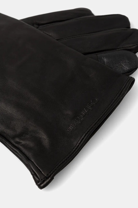 Kožené rukavice Calvin Klein K50K512543 čierna AW24