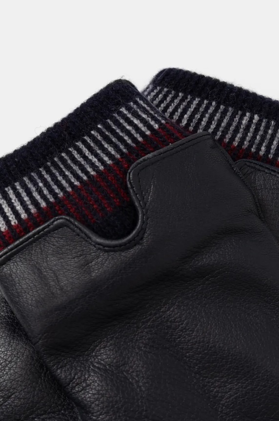 Kožené rukavice Tommy Hilfiger AM0AM12830 námořnická modř AW24