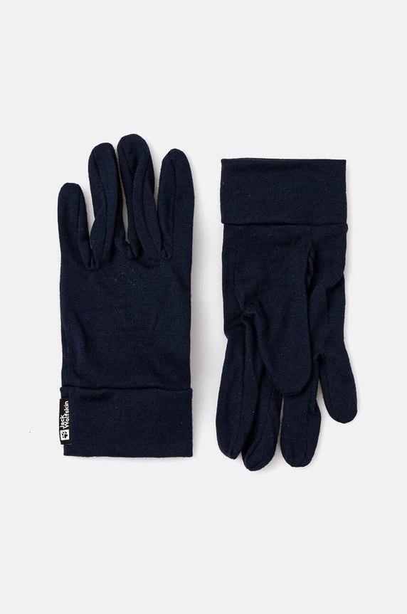 Jack Wolfskin rękawiczki wełna granatowy 1911621