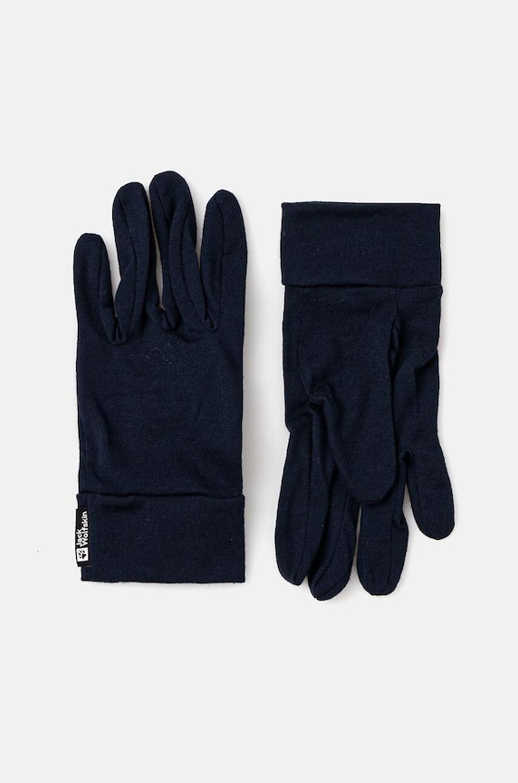 Jack Wolfskin rękawiczki wełna granatowy 1911621