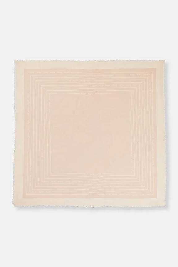 BOSS φουλάρι γυναικείο από πρόσμιξη μεταξιού Laik λεπτό μοτίβο πορτοκαλί 50521800